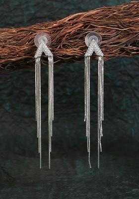 Silver Plain Silver Plated  Earrings