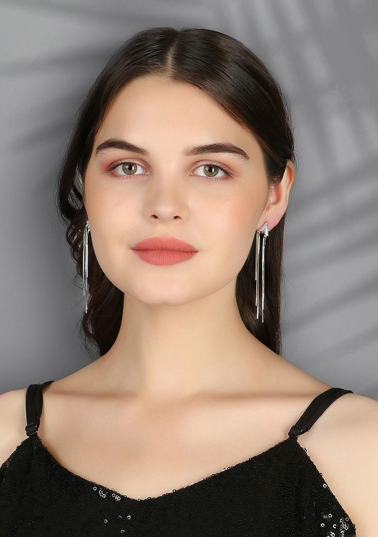 Silver Plain Silver Plated  Earrings