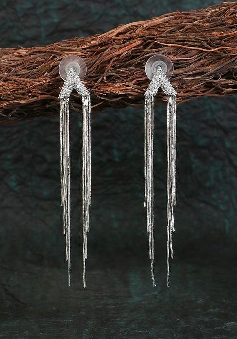 Silver Plain Silver Plated  Earrings