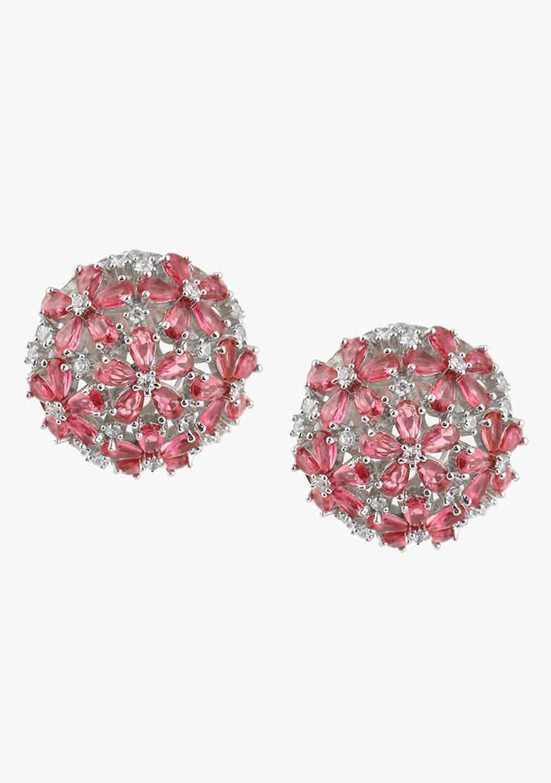 Silver Plain Rhodium Plated Earrings