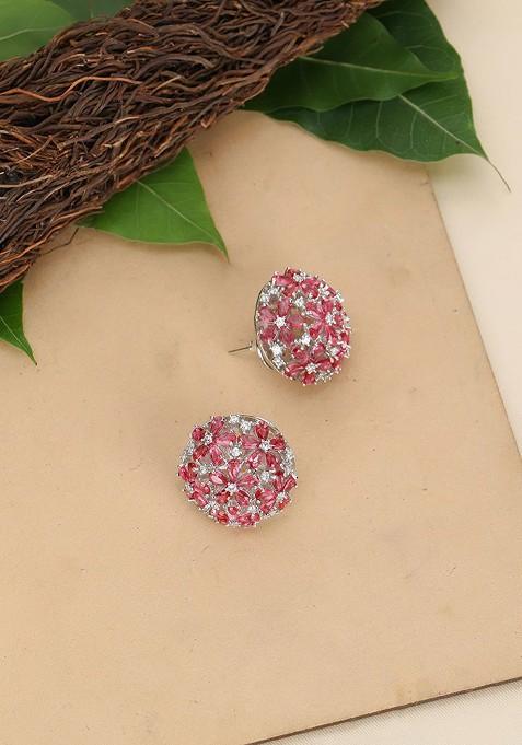 Silver Plain Rhodium Plated Earrings