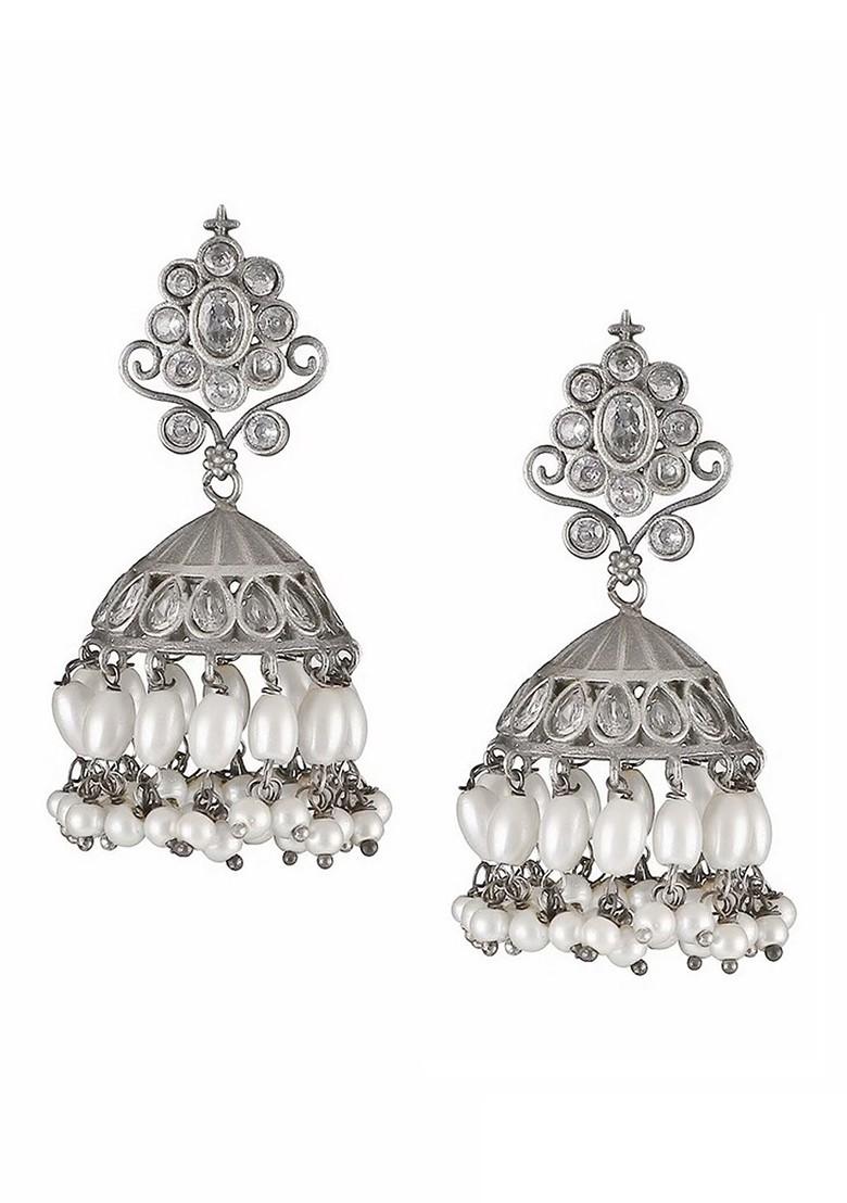 Silver Plain Silver Plated  Earrings