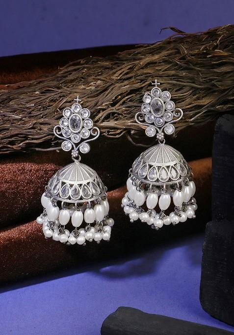 Silver Plain Silver Plated  Earrings