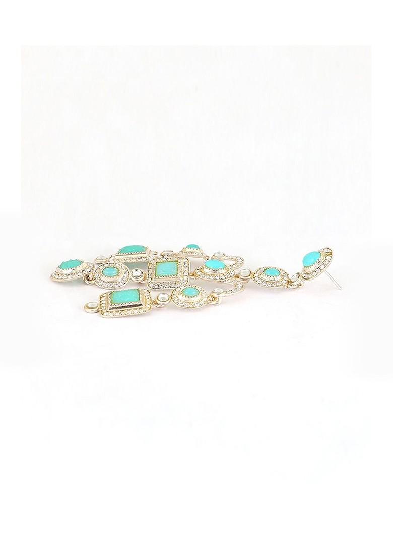 Gold Zirconia Studded Gold Plated Earrings