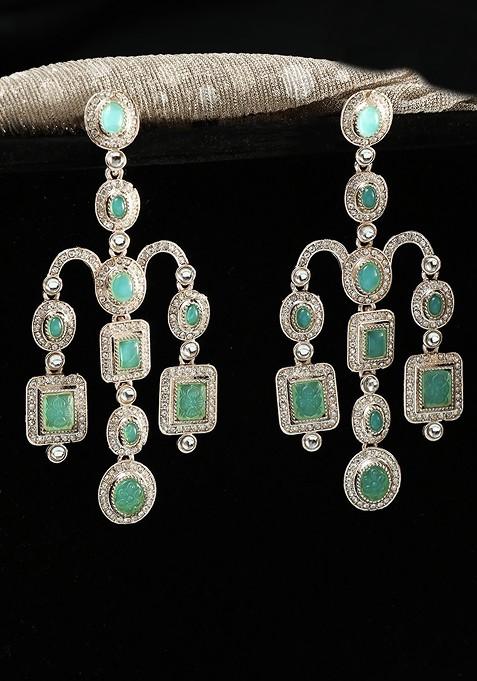 Gold Zirconia Studded Gold Plated Earrings