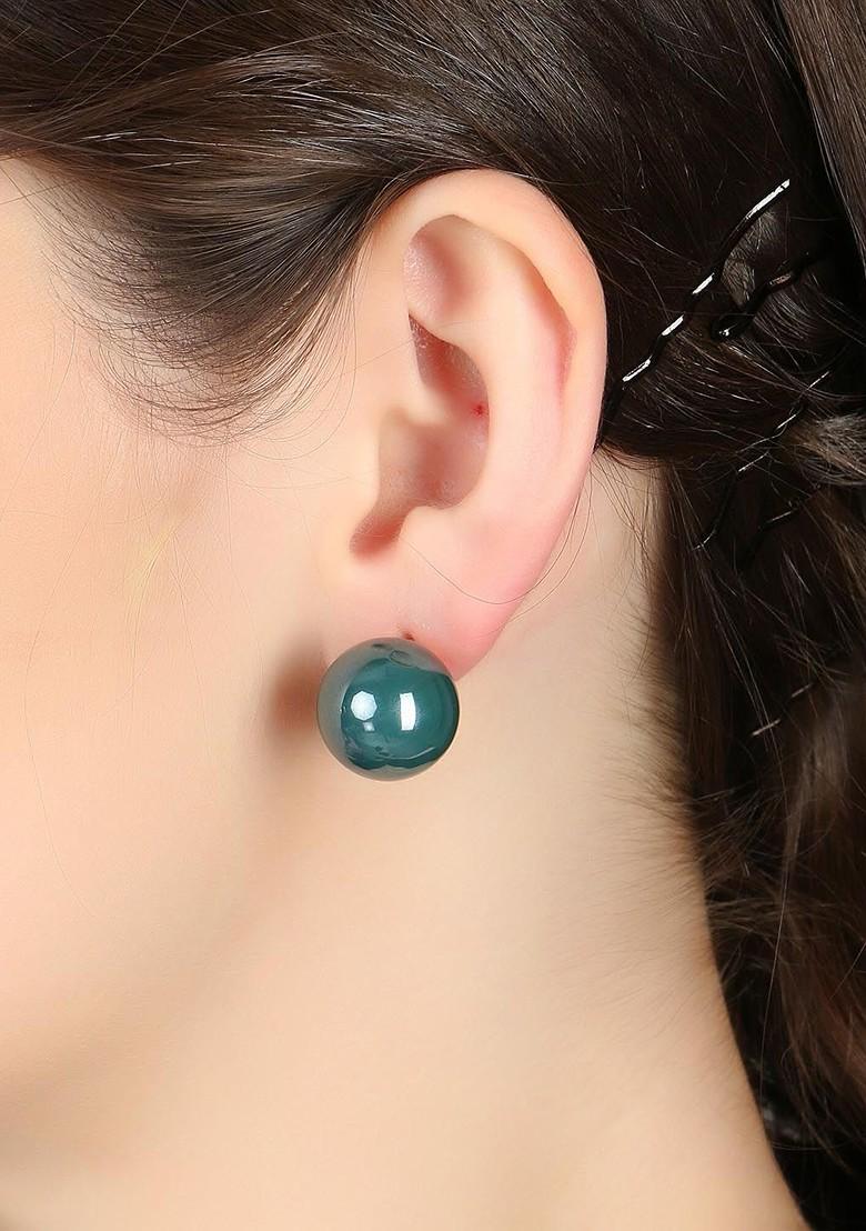 Gold Beaded Gold Plated Earrings