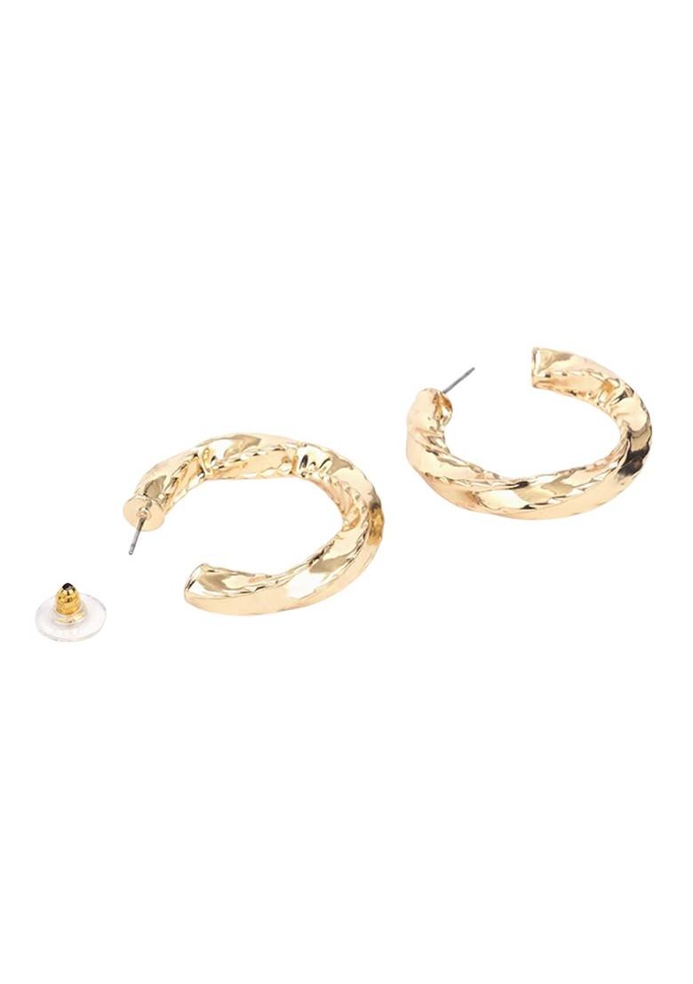 Gold Plain Gold Plated Earrings