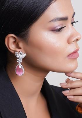 Silver Plain Rhodium Plated Earrings