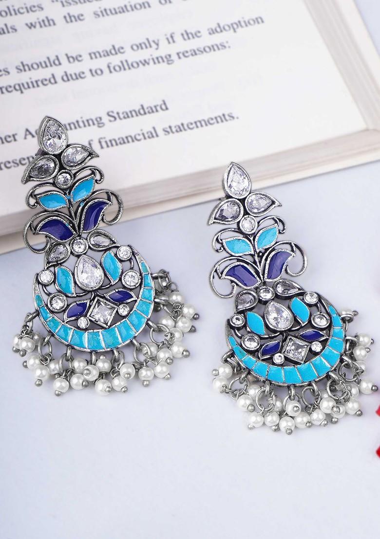 Silver Plain Silver Plated  Earrings