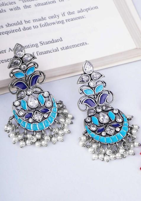 Silver Plain Silver Plated  Earrings