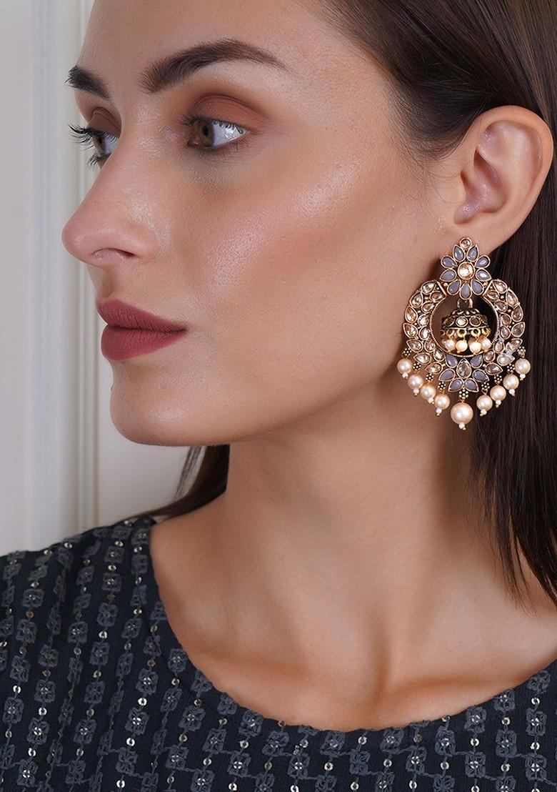 Gold Plain Gold Plated Earrings