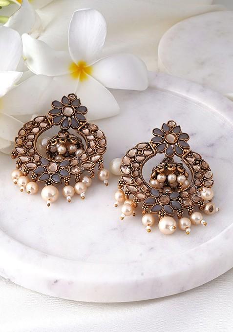 Gold Plain Gold Plated Earrings