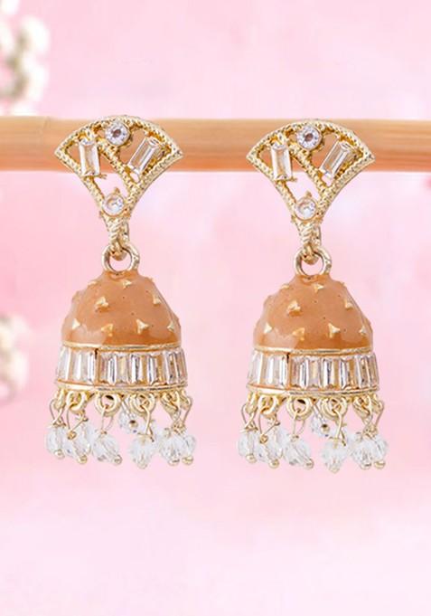 Gold Plain Gold Plated Earrings