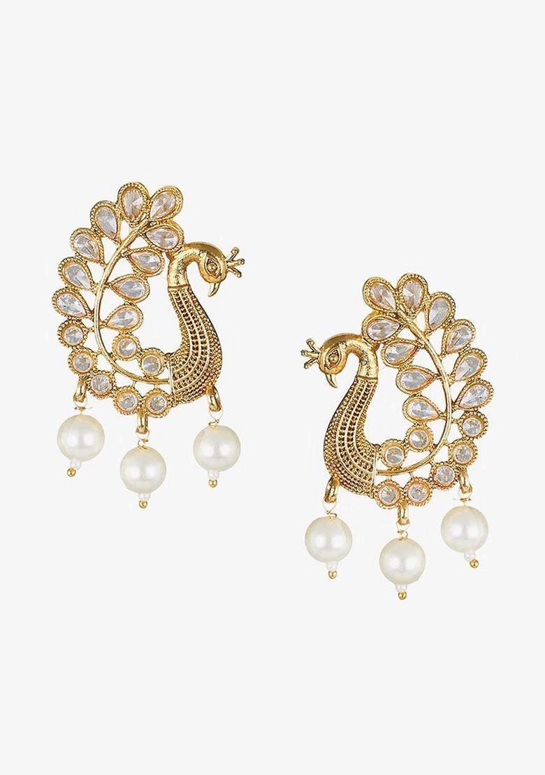 Gold Plain Gold Plated Earrings