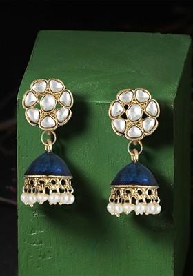 Gold Plain  Gold Toned Earrings