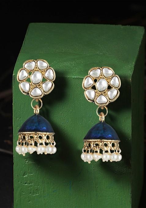 Gold Plain  Gold Toned Earrings