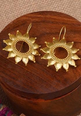 Gold Floral Stud Gold Plated Earrings
