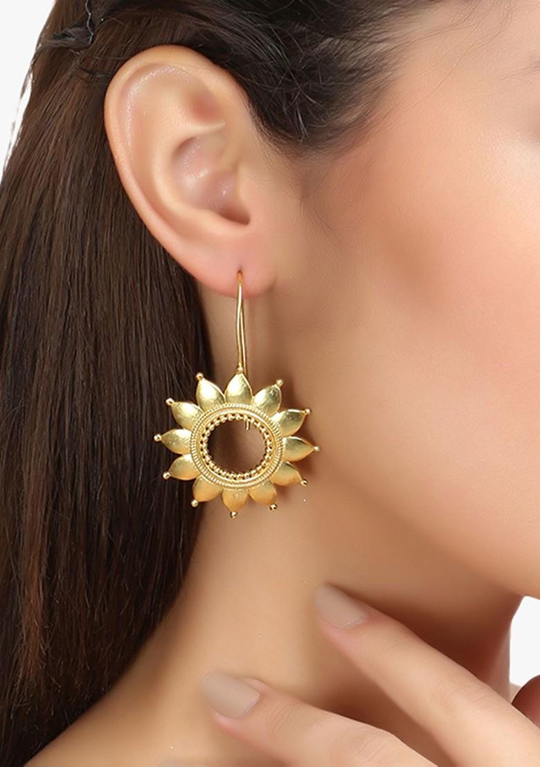 Gold Floral Stud Gold Plated Earrings