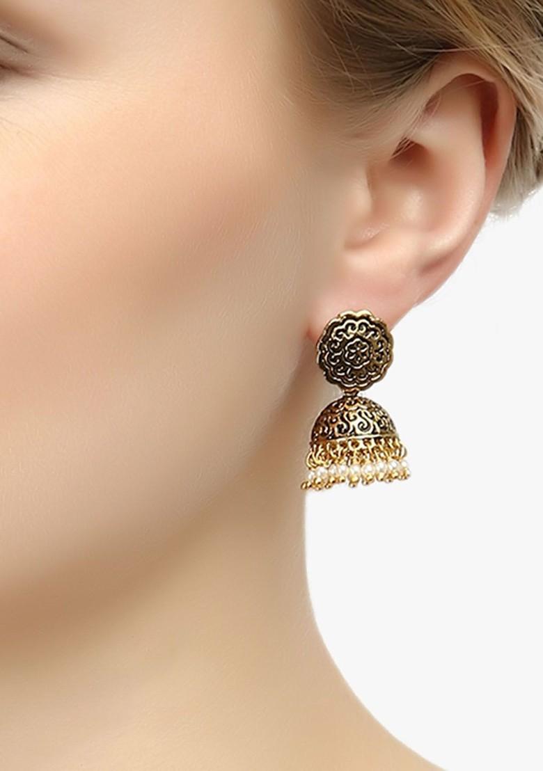 Gold Plain Gold Plated Earrings