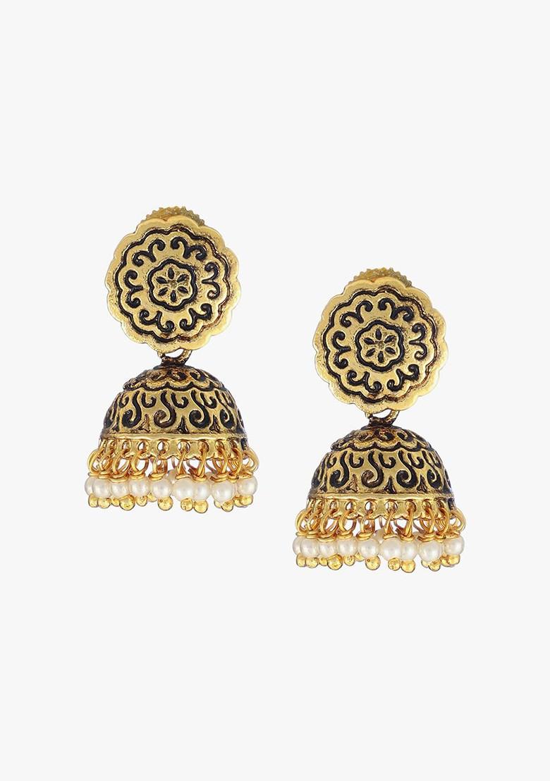 Gold Plain Gold Plated Earrings