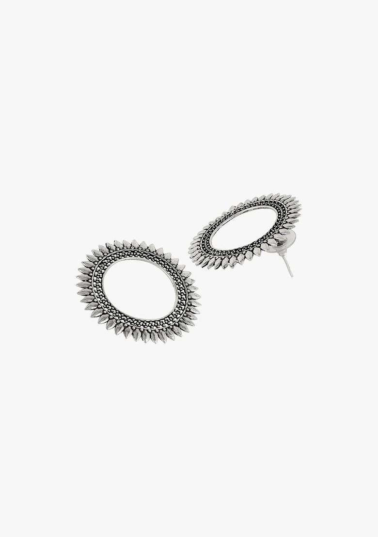 Silver Plain Silver Plated  Earrings