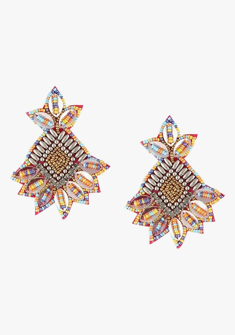 Multi Plain Silver Toned Earrings