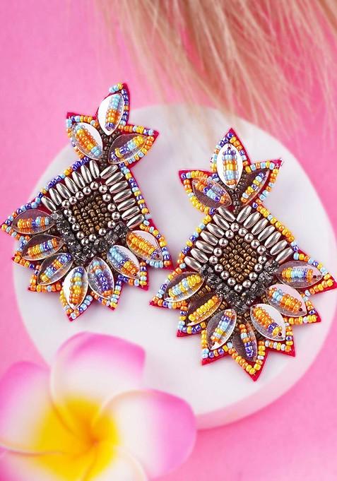 Multi Plain Silver Toned Earrings