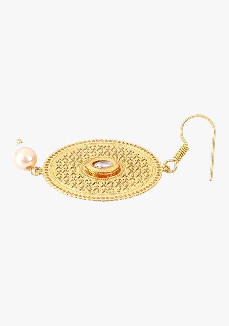 Gold Plain Gold Plated Earrings