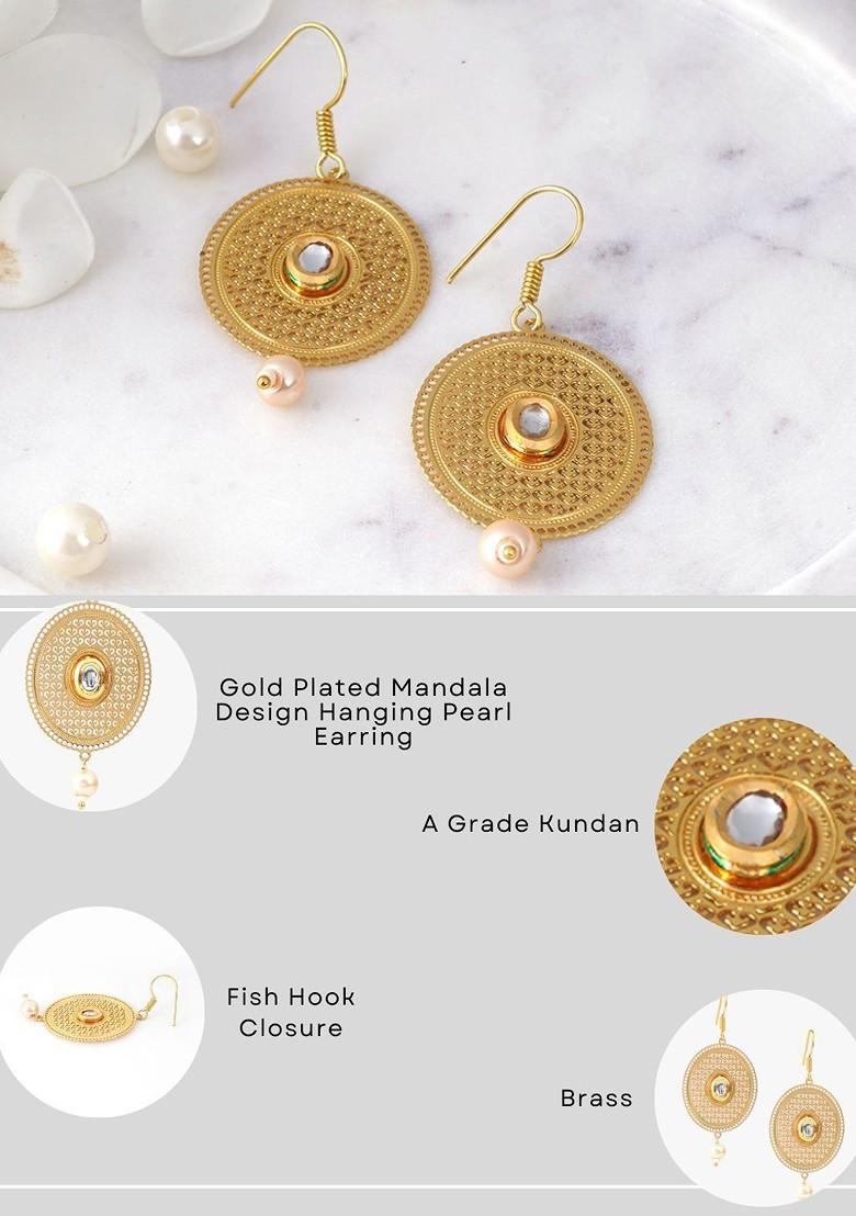 Gold Plain Gold Plated Earrings