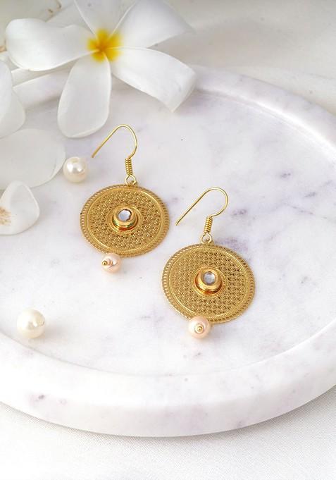 Gold Plain Gold Plated Earrings