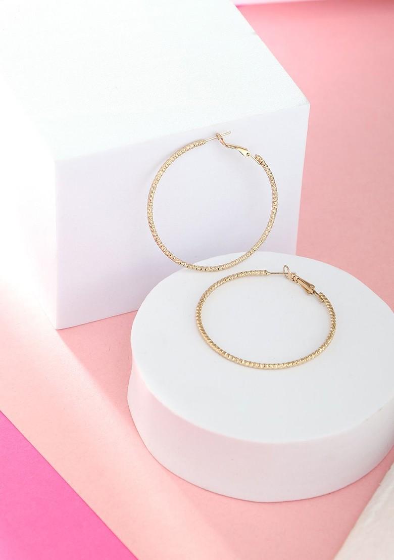 Gold Plain Gold Plated Earrings