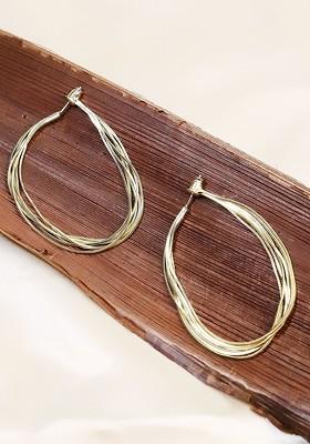 Gold Plain Gold Plated Earrings