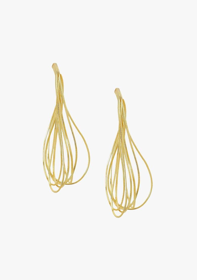 Gold Plain Gold Plated Earrings
