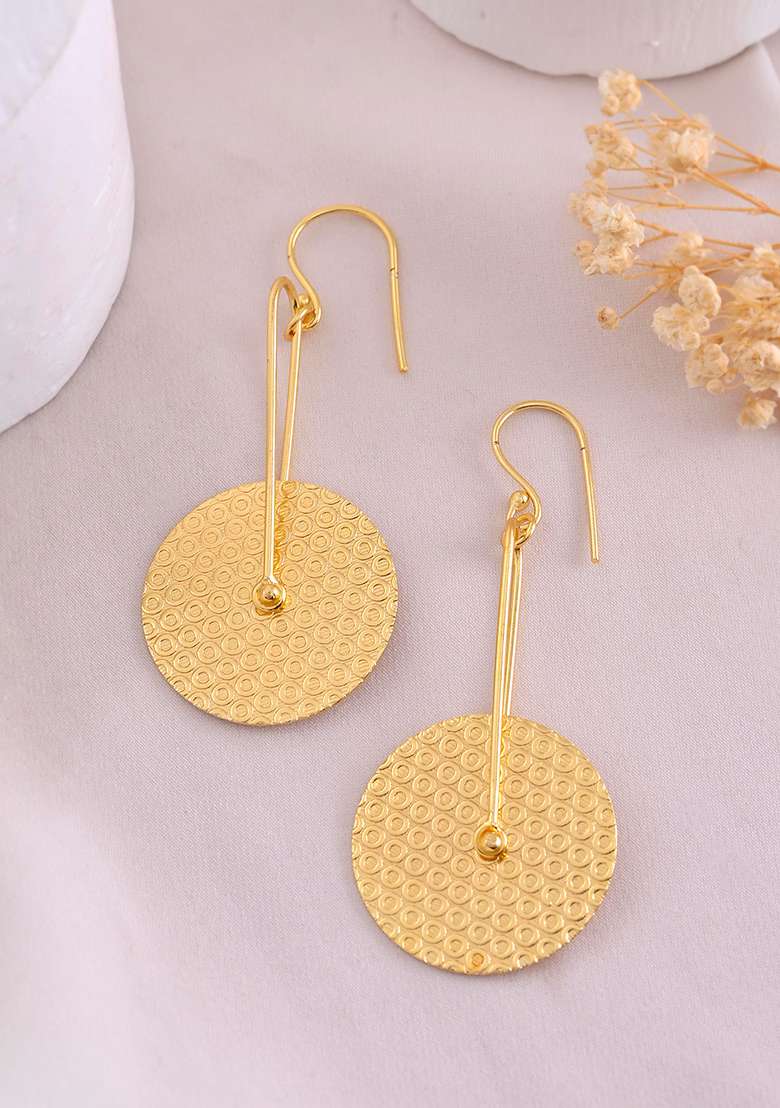Gold Plated Anti Tarnish Classic Stud Earrings - Indya