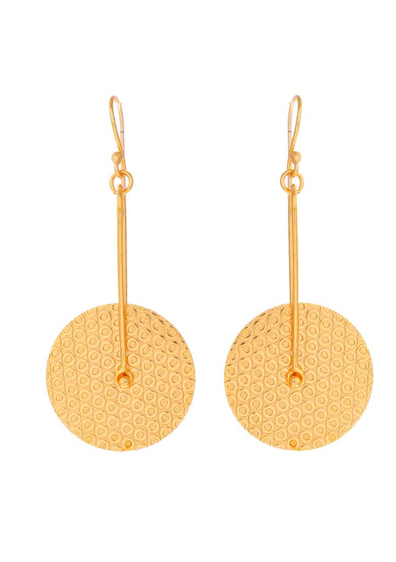 Gold Plated Anti Tarnish Classic Stud Earrings - Indya
