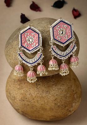 Gold Beaded Gold Plated Earrings