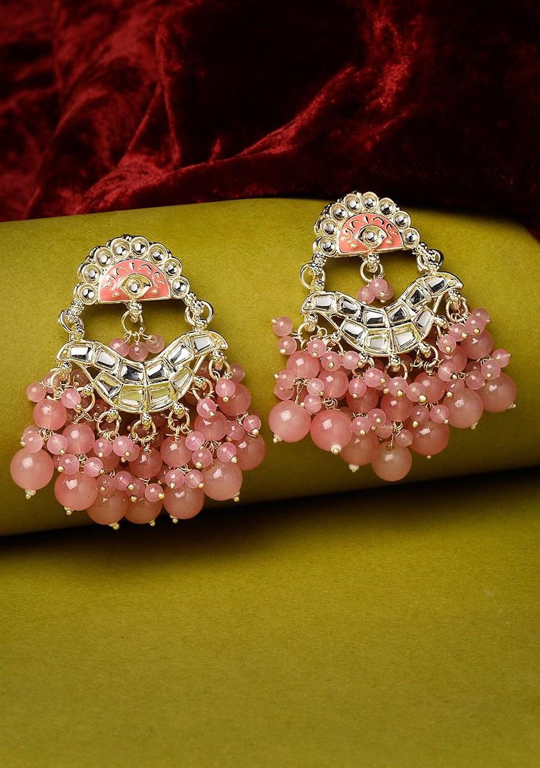 Gold Kundan Studded Gold Plated Earrings
