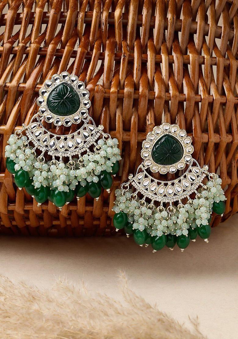 Gold Beaded Gold Plated Earrings