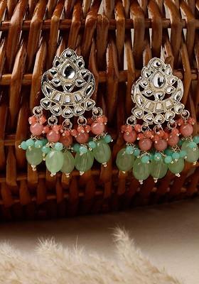 Gold Kundan Studded Gold Plated Earrings