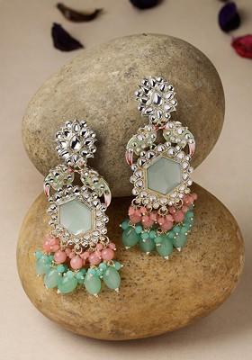 Gold Kundan Studded Gold Plated Earrings