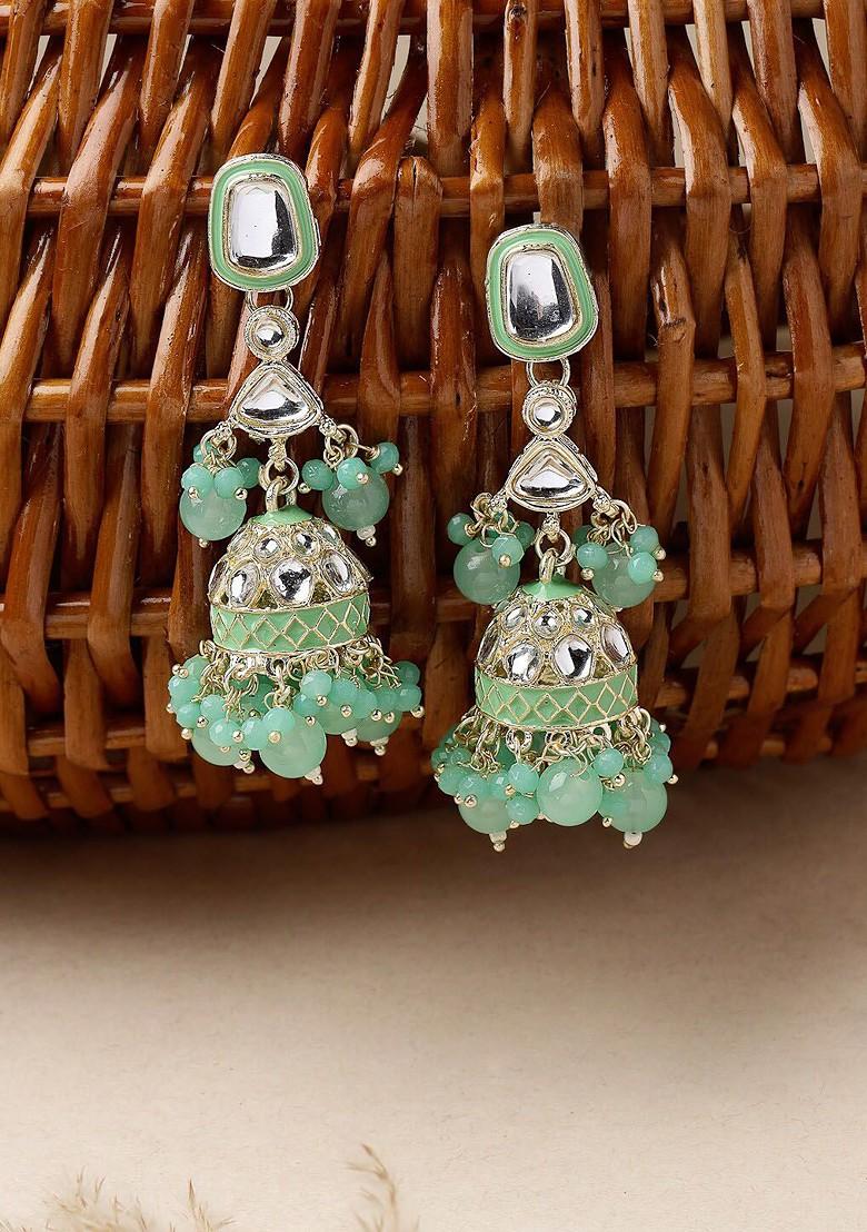 Gold Kundan Studded Gold Plated Earrings