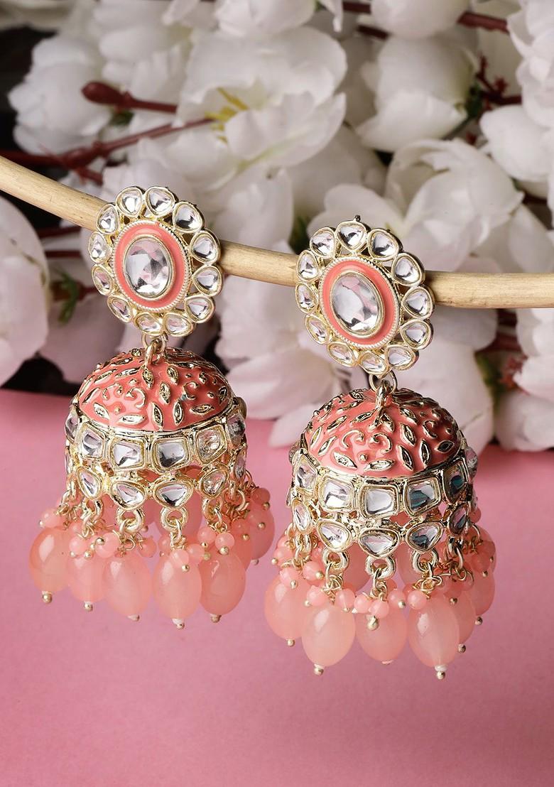 Gold Kundan Studded Gold Plated Earrings