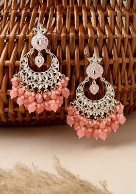 Gold Kundan Studded Gold Plated Earrings