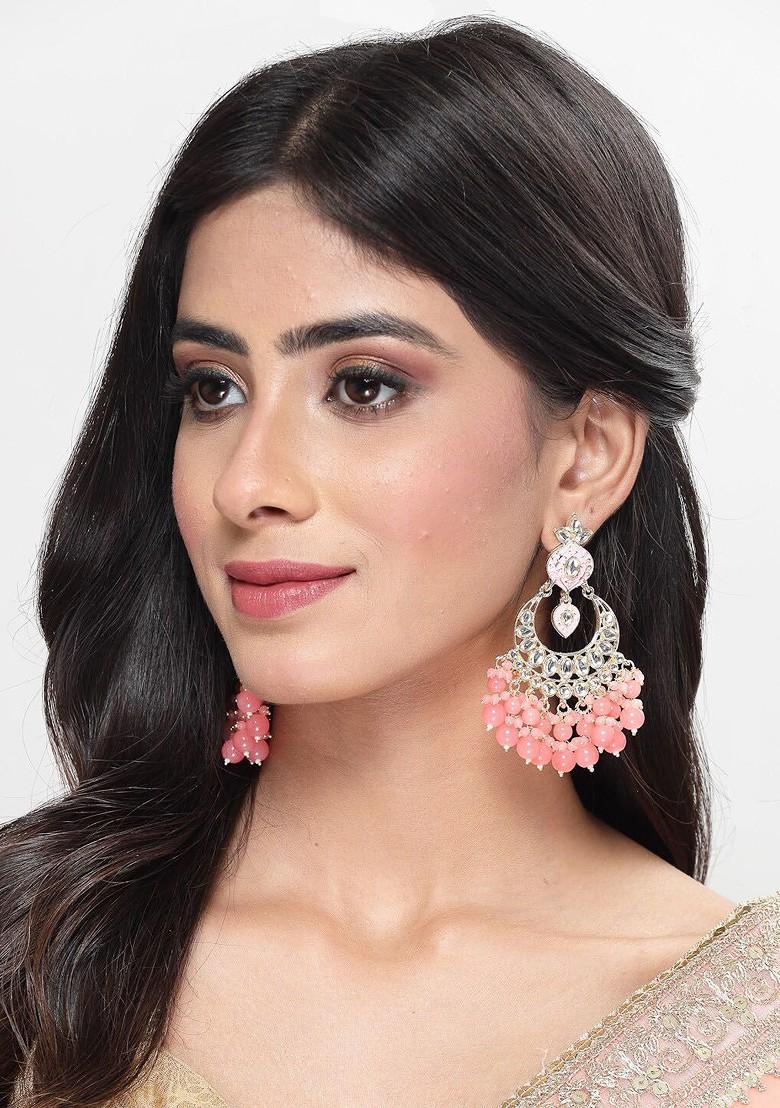 Gold Kundan Studded Gold Plated Earrings