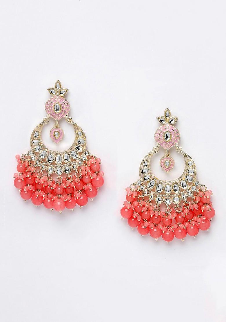 Gold Kundan Studded Gold Plated Earrings