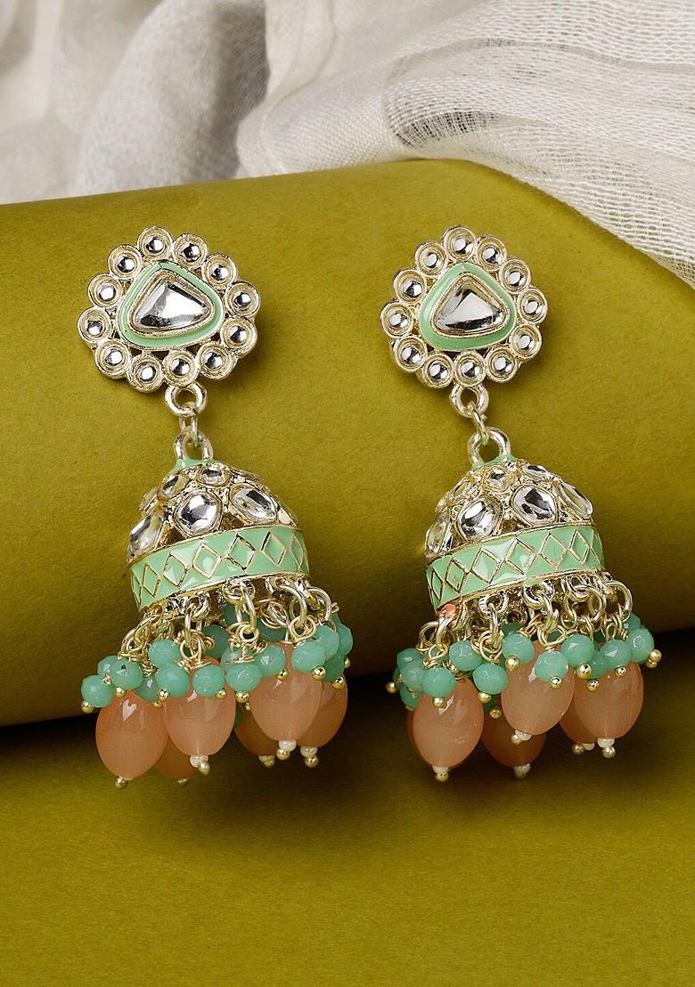 Gold Kundan Studded Gold Plated Earrings