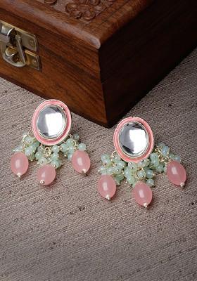 Gold Kundan Studded Gold Plated Earrings