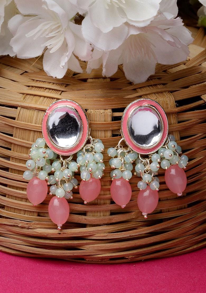 Gold Kundan Studded Gold Plated Earrings