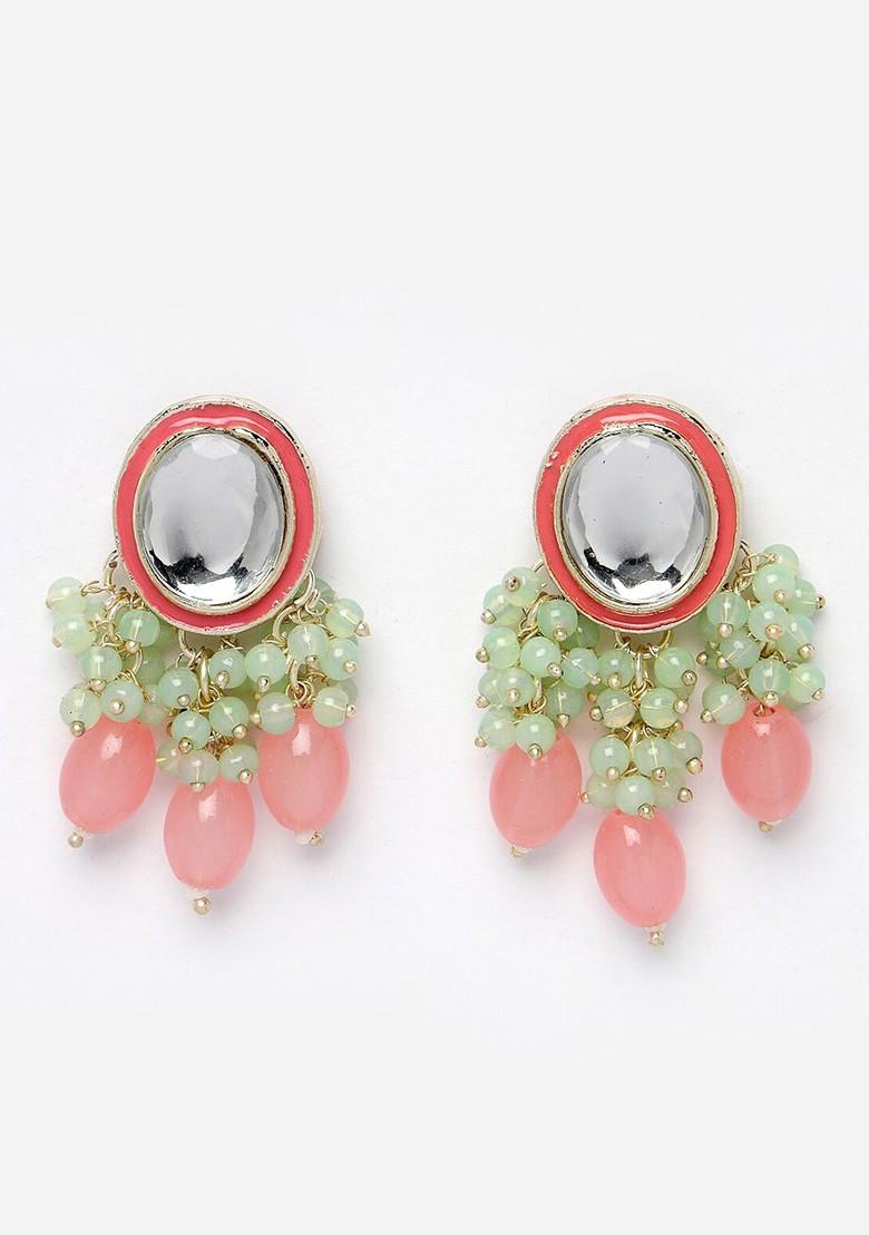 Gold Kundan Studded Gold Plated Earrings