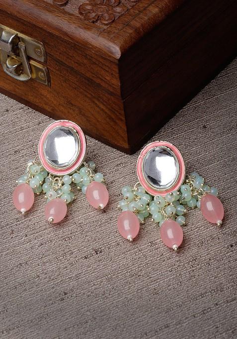 Gold Kundan Studded Gold Plated Earrings